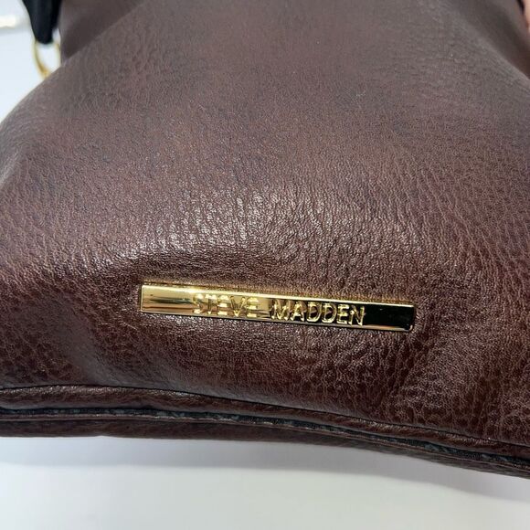 Steve Madden Faux Leather Crossbody Signature Bag with Guitar Strap - Picture 6 of 12